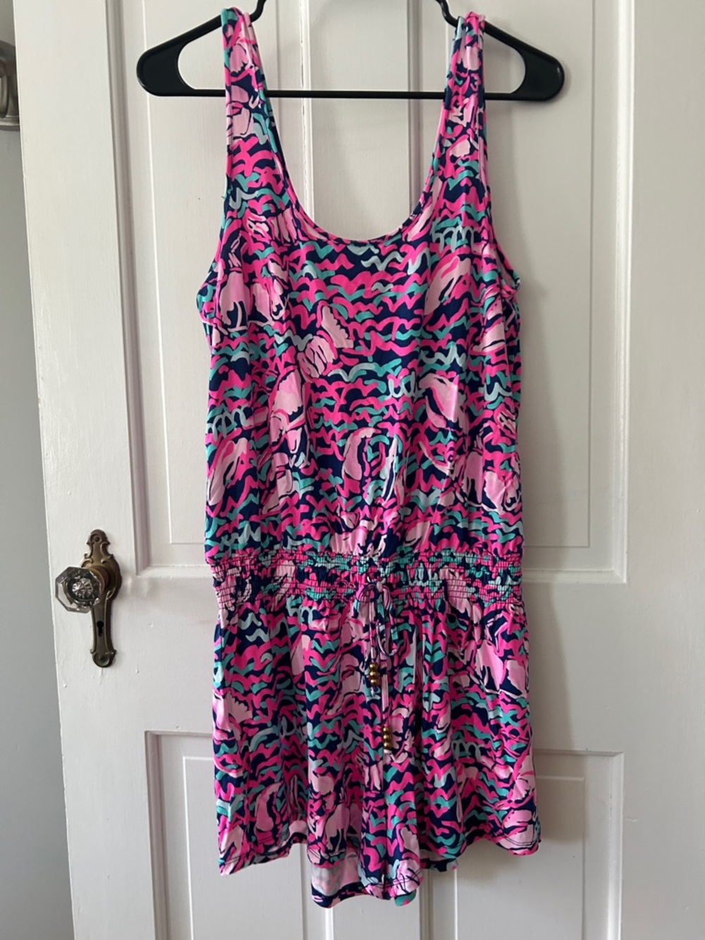 Lilly Pulitzer Pink & Teal Floral Tank Dress